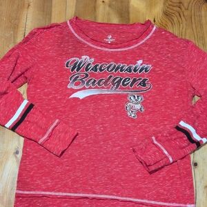 Colosseum Red Wisconsin Badgers Graphic Tee